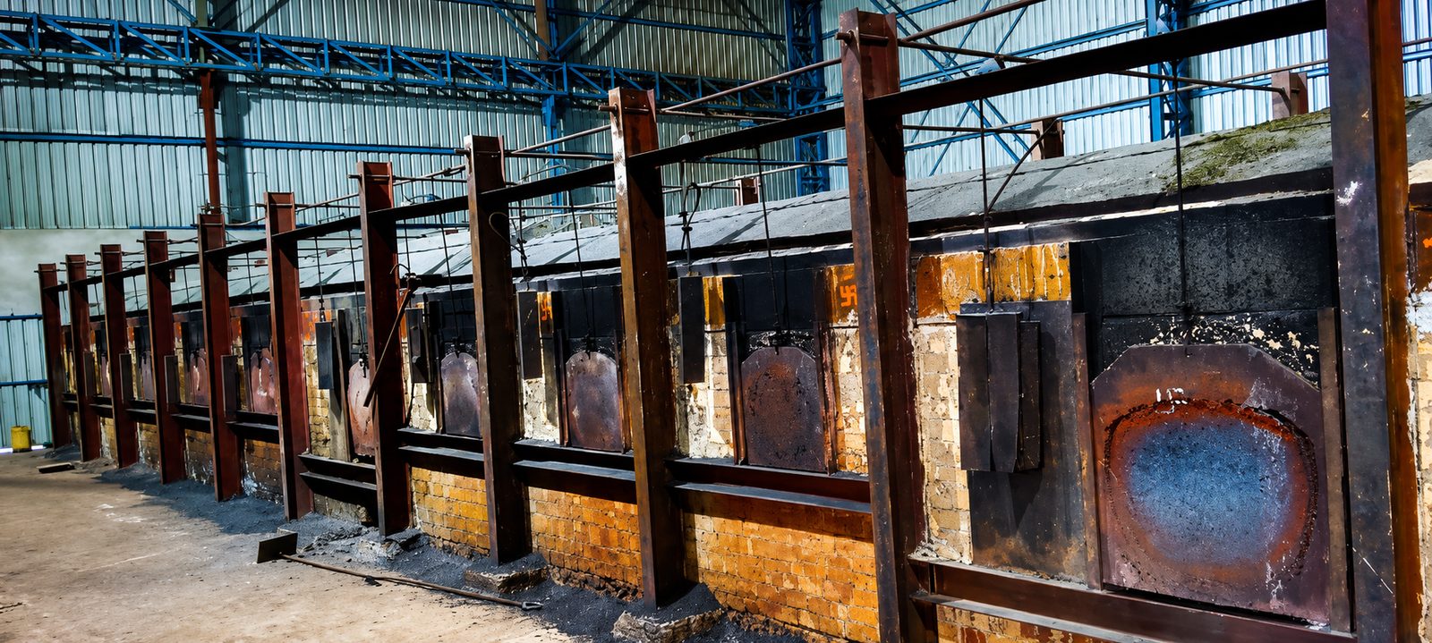 Alumino-Thermite reaction bays inside Siddhika Metallics plant